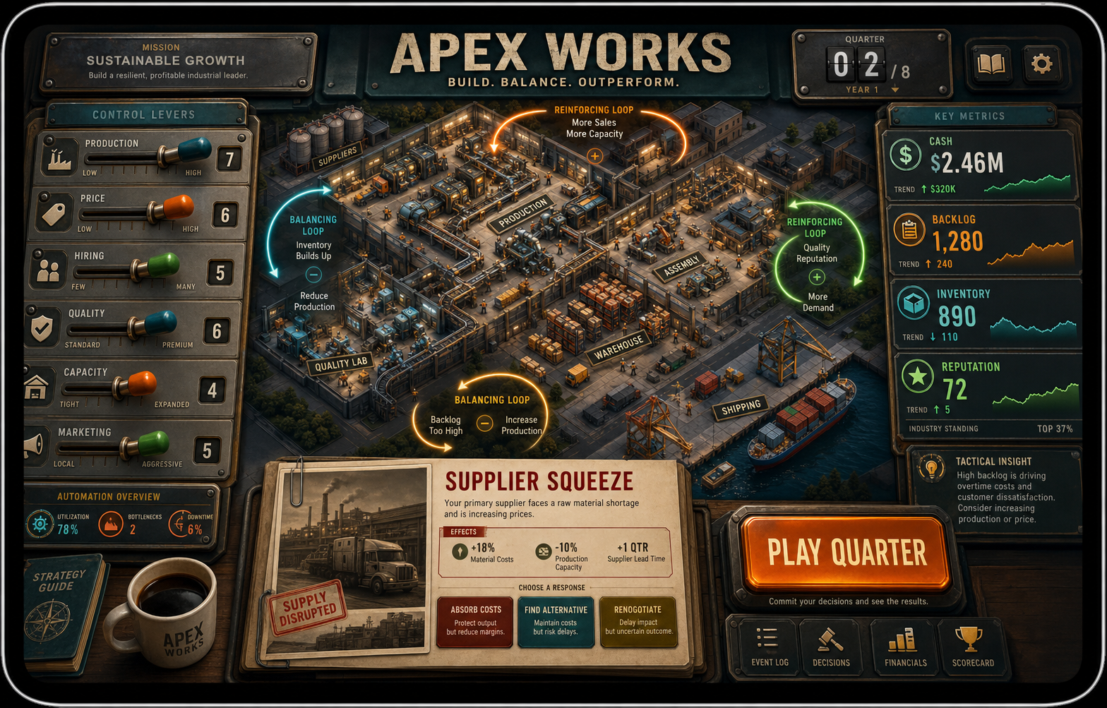 Apex Works web demo board preview